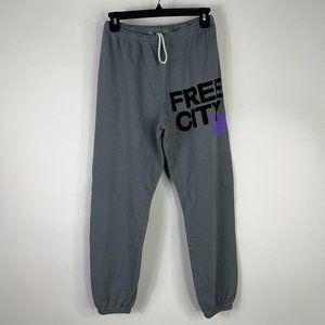 Free City Life Nature Love Women's OG Sweatpants Joggers Greyart Lavender S New